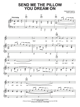 page one of Send Me The Pillow You Dream On (Piano, Vocal & Guitar Chords (Right-Hand Melody))