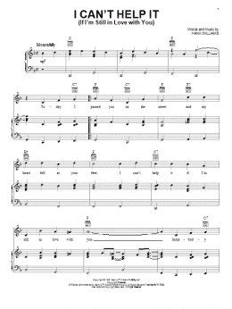 page one of I Can't Help It (If I'm Still In Love With You) (Piano, Vocal & Guitar Chords (Right-Hand Melody))