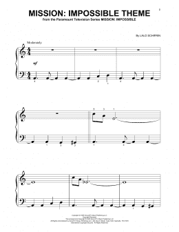 page one of Mission: Impossible Theme (Beginning Piano Solo)