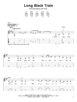 page one of Long Black Train (Easy Guitar Tab)