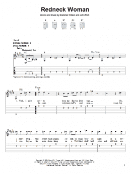 page one of Redneck Woman (Easy Guitar Tab)
