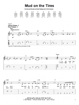 page one of Mud On The Tires (Easy Guitar Tab)