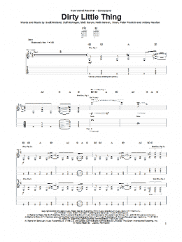 page one of Dirty Little Thing (Guitar Tab)