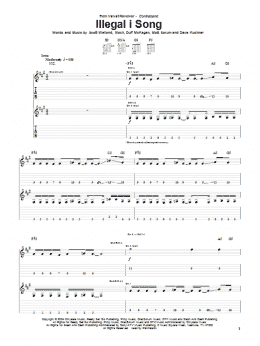 page one of Illegal I Song (Guitar Tab)