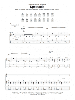page one of Spectacle (Guitar Tab)