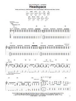 page one of Headspace (Guitar Tab)