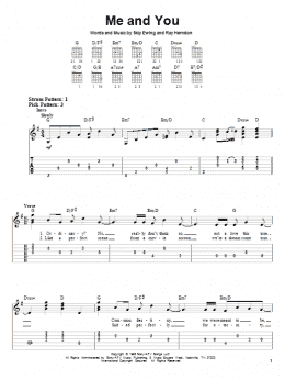 page one of Me And You (Easy Guitar Tab)