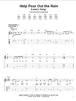 page one of Help Pour Out The Rain (Lacey's Song) (Easy Guitar Tab)