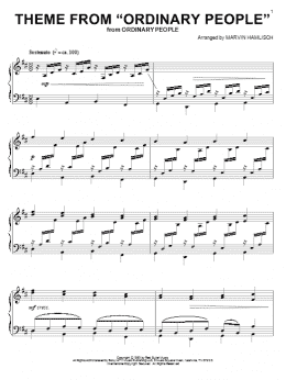page one of Theme from Ordinary People (Piano Solo)