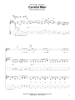 page one of Careful Man (Guitar Tab)