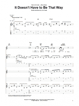 page one of It Doesn't Have To Be That Way (Guitar Tab)