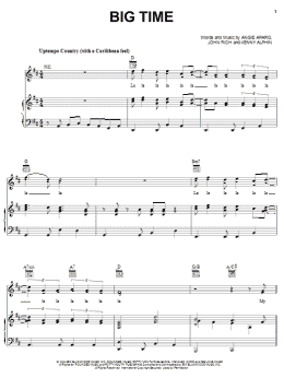 page one of Big Time (Piano, Vocal & Guitar Chords (Right-Hand Melody))