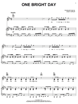 page one of One Bright Day (Piano, Vocal & Guitar Chords (Right-Hand Melody))