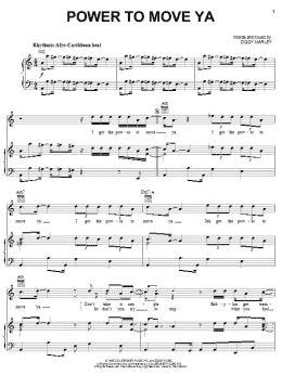 page one of Power To Move Ya (Piano, Vocal & Guitar Chords (Right-Hand Melody))