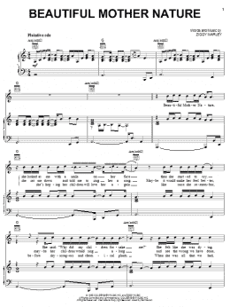 page one of Beautiful Mother Nature (Piano, Vocal & Guitar Chords (Right-Hand Melody))