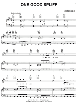 page one of One Good Spliff (Piano, Vocal & Guitar Chords (Right-Hand Melody))