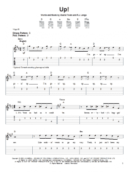 page one of Up! (Easy Guitar Tab)