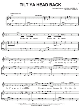page one of Tilt Ya Head Back (Piano, Vocal & Guitar Chords (Right-Hand Melody))