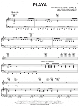 page one of Playa (Piano, Vocal & Guitar Chords (Right-Hand Melody))
