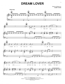page one of Dream Lover (Piano, Vocal & Guitar Chords (Right-Hand Melody))