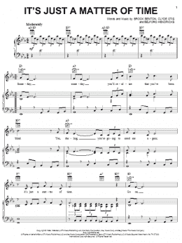 page one of It's Just A Matter Of Time (Piano, Vocal & Guitar Chords (Right-Hand Melody))