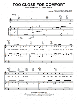 page one of Too Close For Comfort (Piano, Vocal & Guitar Chords (Right-Hand Melody))
