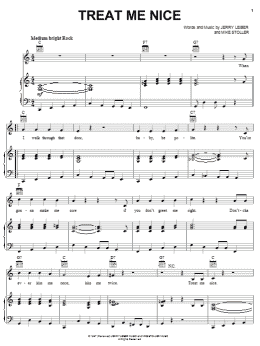 page one of Treat Me Nice (Piano, Vocal & Guitar Chords (Right-Hand Melody))