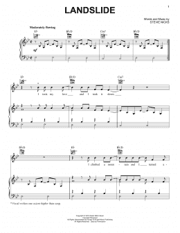 page one of Landslide (Piano, Vocal & Guitar Chords (Right-Hand Melody))