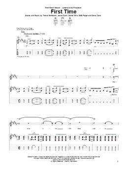 page one of First Time (Guitar Tab)