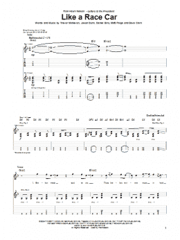 page one of Like A Race Car (Guitar Tab)