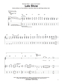 page one of Late Show (Guitar Tab)