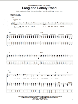page one of Long And Lonely Road (Guitar Tab)
