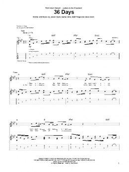 page one of 36 Days (Guitar Tab)