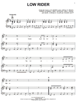 page one of Low Rider (Piano, Vocal & Guitar Chords (Right-Hand Melody))