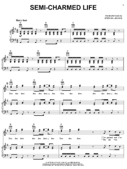page one of Semi-Charmed Life (Piano, Vocal & Guitar Chords (Right-Hand Melody))