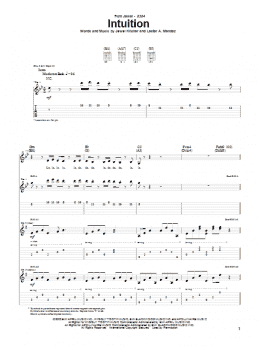 page one of Intuition (Guitar Tab)