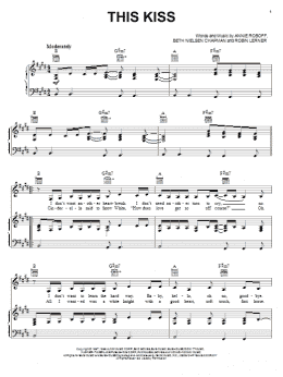 page one of This Kiss (Piano, Vocal & Guitar Chords (Right-Hand Melody))