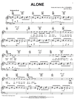 page one of Alone (Piano, Vocal & Guitar Chords (Right-Hand Melody))