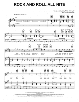 page one of Rock And Roll All Nite (Piano, Vocal & Guitar Chords (Right-Hand Melody))