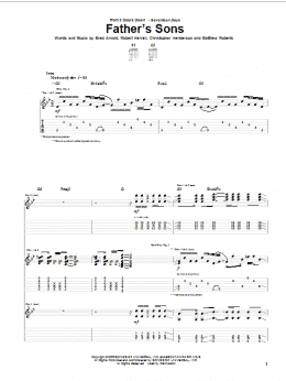 page one of Father's Sons (Guitar Tab)