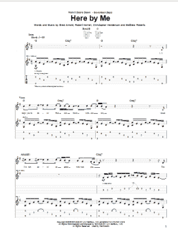 page one of Here By Me (Guitar Tab)