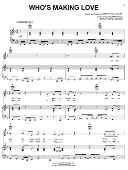 page one of Who's Making Love (Piano, Vocal & Guitar Chords (Right-Hand Melody))