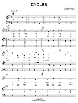 page one of Cycles (Piano, Vocal & Guitar Chords (Right-Hand Melody))