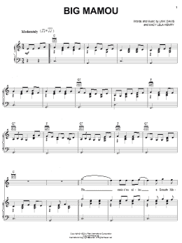 page one of Big Mamou (Piano, Vocal & Guitar Chords (Right-Hand Melody))