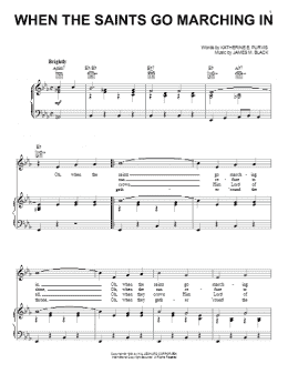 page one of When The Saints Go Marching In (Piano, Vocal & Guitar Chords (Right-Hand Melody))
