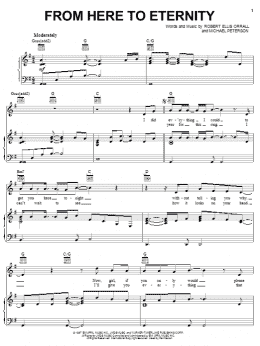 page one of From Here To Eternity (Piano, Vocal & Guitar Chords (Right-Hand Melody))
