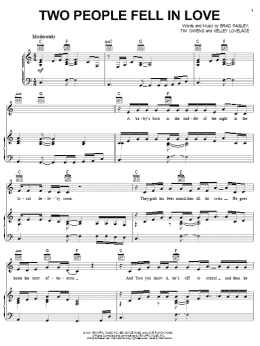 page one of Two People Fell In Love (Piano, Vocal & Guitar Chords (Right-Hand Melody))