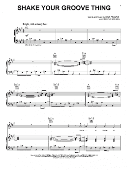 page one of Shake Your Groove Thing (Piano, Vocal & Guitar Chords (Right-Hand Melody))