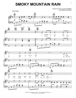 page one of Smoky Mountain Rain (Piano, Vocal & Guitar Chords (Right-Hand Melody))