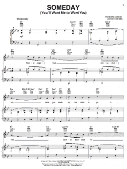 page one of Someday (You'll Want Me To Want You) (Piano, Vocal & Guitar Chords (Right-Hand Melody))